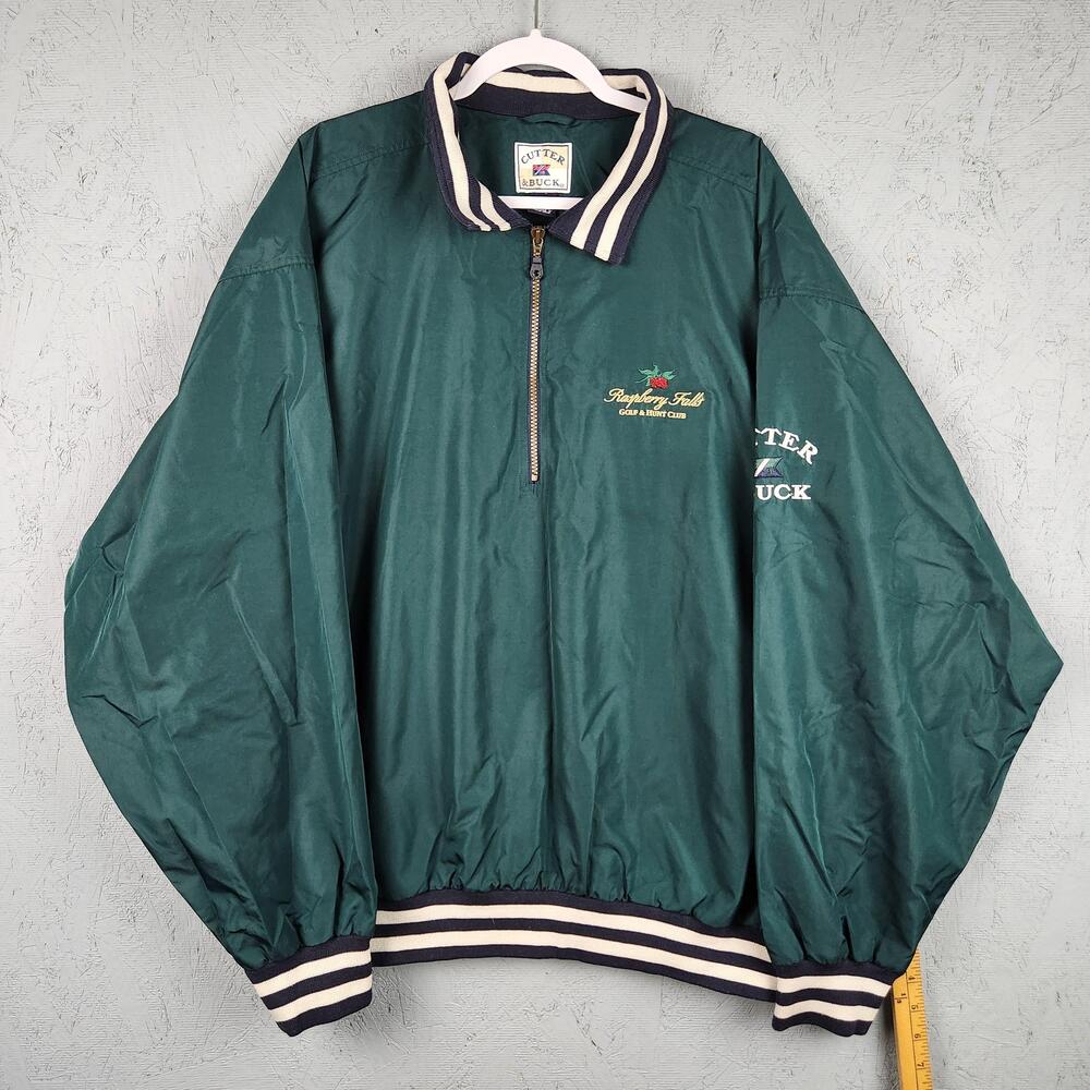 Cutter & Buck Pullover Jacket Mens 2XL Raspberry Falls Golf Club Embroidered
